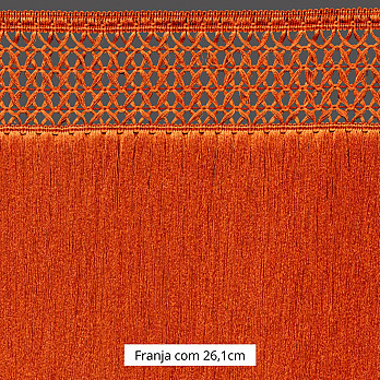 FRANJA MACRAME X 26,1cm MARROM QUEIMADO 10m
