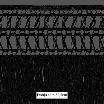 FRANJA MACRAMÊ X 32,5cm PRETO 10m