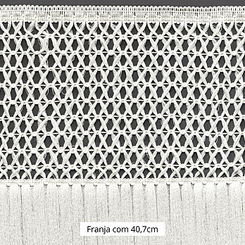 FRANJA MACRAMÊ X 40,7cm CHAMPAGNE 10m