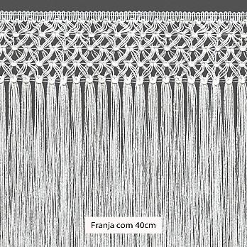 FRANJA MACRAMÊ X 40cm SEM BENEFICIAMENTO 10m