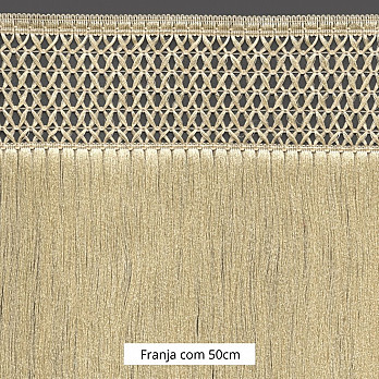 FRANJA MACRAMÊ X 50cm BEGE 10m