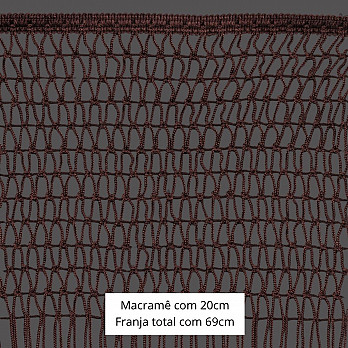 FRANJA MACRAMÊ X 69cm MARROM 10m