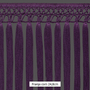 FRANJA MACRAME X PINGENTE 24,5cm ROXO 10m
