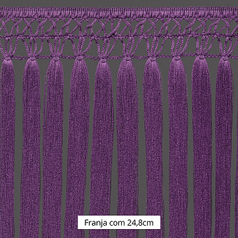 FRANJA MACRAME X PINGENTE 24,5cm VIOLETA 10m