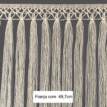 FRANJA MACRAMÊ X PINGENTE OLGA 49,7cm CRU 10m