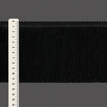 FRANJA MÉDIA LISA 11,8cm PRETO 10m