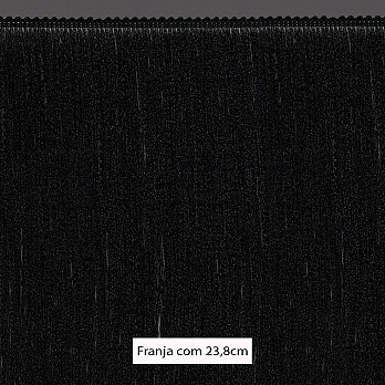 FRANJA MÉDIA LISA 23,8cm PRETO 10m