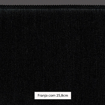 FRANJA MÉDIA LISA 25,8cm PRETO 10m