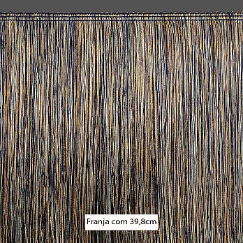 FRANJA MÉDIA LISA 39,8cm KAKI/MARROM/PRETO 10m