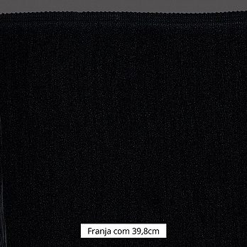 FRANJA MÉDIA LISA 39,8cm PRETO 10m