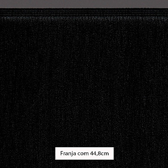FRANJA MÉDIA LISA 44,8cm PRETO 10m