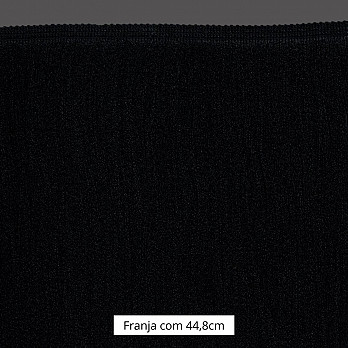 FRANJA MÉDIA LISA 44,8cm PRETO 10m