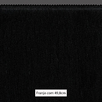 FRANJA MÉDIA LISA 49,8cm PRETO 10m