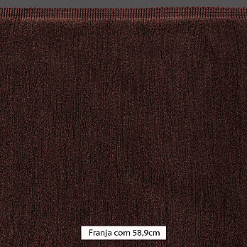 FRANJA MÉDIA LISA 58,9cm MARROM 10m