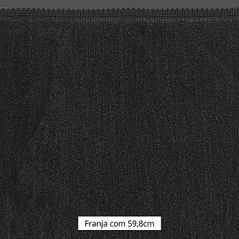 FRANJA MÉDIA LISA 59,8cm PRETO 10m