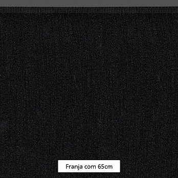 FRANJA MÉDIA LISA 65cm PRETO 10m