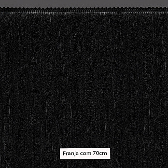 FRANJA MÉDIA LISA 70cm PRETO 10m