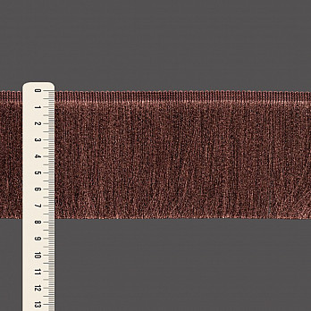 FRANJA MEDIA LISA 7,8cm MARROM/CHOCOLATE 10m