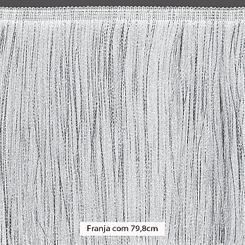 FRANJA MÉDIA LISA 79,8cm SEM BENEFICIAMENTO/PRATA 10m