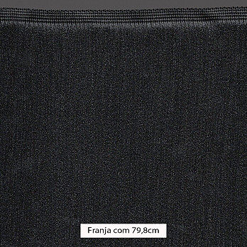 FRANJA MÉDIA LISA 79,8cm PRETO 10m