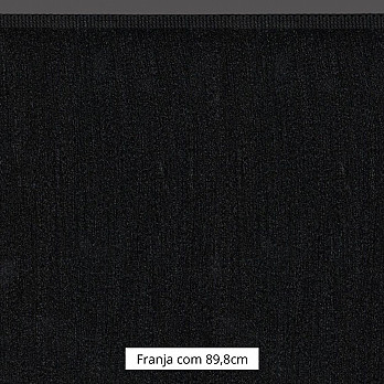 FRANJA MÉDIA LISA 89,8cm PRETO 10m