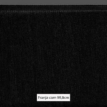 FRANJA MÉDIA LISA 99,8cm PRETO 10m
