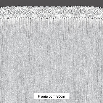 FRANJA ONDULADA MARCHESA 80cm SEM BENEFICIAMENTO 10m
