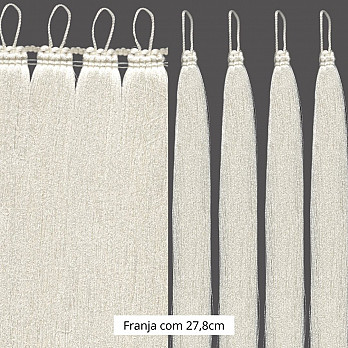 FRANJA P/ PINGENTE SOLTO 27,8cm CHAMPAGNE 10m
