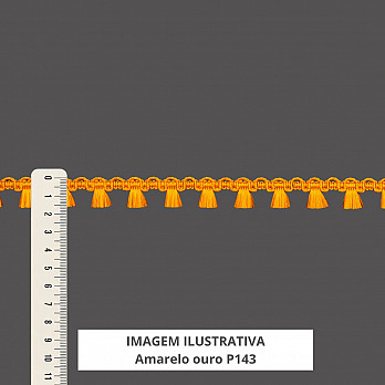 FRANJA PINGENTE 1,6cm AMARELO OURO 50m