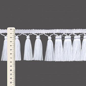 FRANJA PINGENTE 7,7cm BRANCO 10m