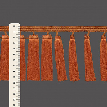 FRANJA PINGENTE 9,8cm MARROM QUEIMADO 10m