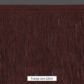 FRANJA POLIÉSTER 23cm MARROM 10m