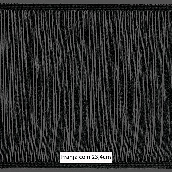 FRANJA SIMPLES ENTREMEIO 23,4cm PRETO 10m