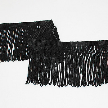 FRANJA VISCOSE 9,8cm PRETO 10m