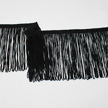 FRANJA VISCOSE 14,5cm PRETO 10m