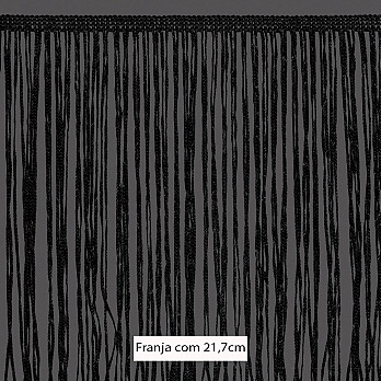 FRANJA VISCOSE 21,7cm PRETO 10m