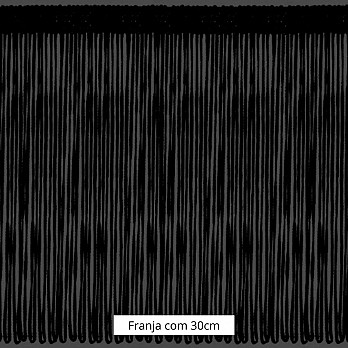 FRANJA VISCOSE 30cm PRETO 10m