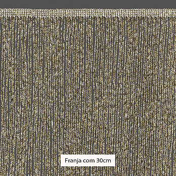 FRANJA VISCOSE 30cm SEM BENEFICIAMENTO/OURO 10m