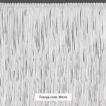FRANJA VISCOSE TESSA 30cm BRANCO 10m