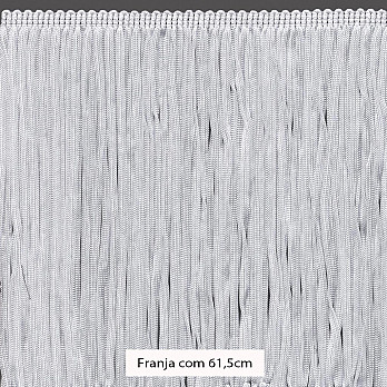 FRANJA VISCOSE TESSA 61,5cm BRANCO 10m