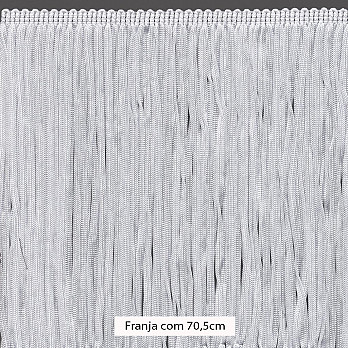 FRANJA VISCOSE TESSA 70,5cm BRANCO 10m