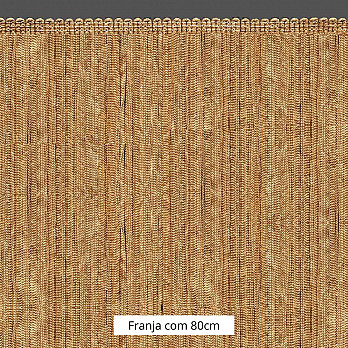 FRANJA VISCOSE TESSA 80cm BEGE 10m