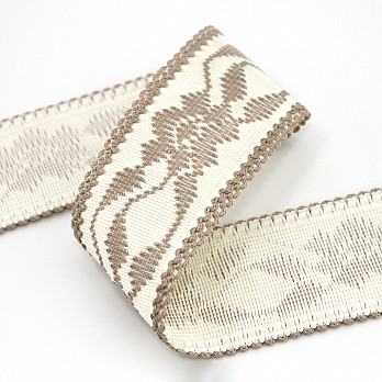 PASSAMANARIA FLORAL 4,9cm CHAMPAGNE/CAMURÇA CLARO 20m