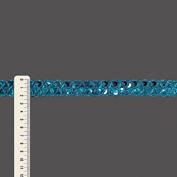 PASSAMANARIA PAETÊ TRANÇADO 2,2cm TURQUESA 20m
