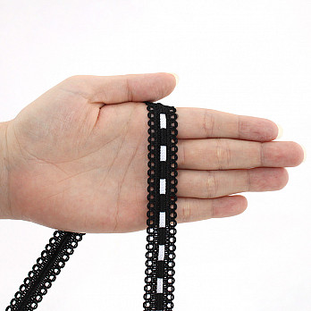 PASSAMANARIA PONTILHADA 1,7cm PRETO/BRANCO 20m