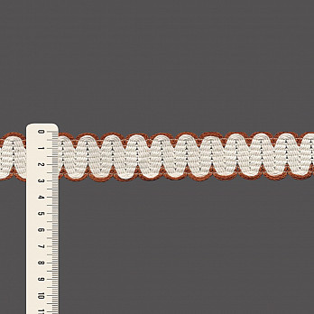 PASSAMANARIA SIANINHA ZIG ZAG 3cm AREIA/CRU/FERRUGEM 20m