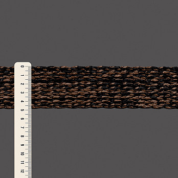 PASSAMANARIA ZIG ZAG TEXTURIZADO 4,8cm PRETO/CHOCOLATE 20m