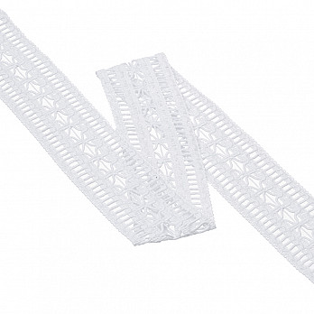 PONTO PALITO FLOR 4,6cm BRANCO 30m