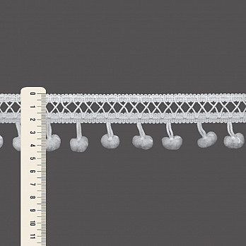 PONTO PALITO X POMPOM 4,5cm SEM BENEFICIAMENTO 30m