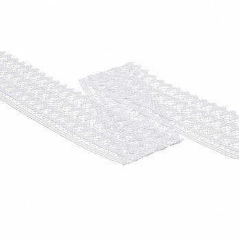 RENDA BARROCA 7,5cm BRANCO 30m